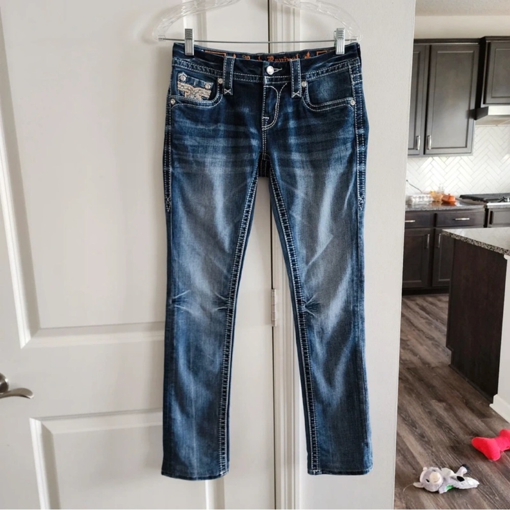 Stylish Blue Straight Leg Jeans
